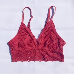 Aerie coral lace bralette